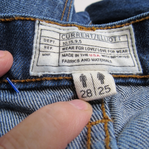 CURRENT ELLIOTT Dark Wash, Destroyed, SZ 25x28" - Picture 9 of 9